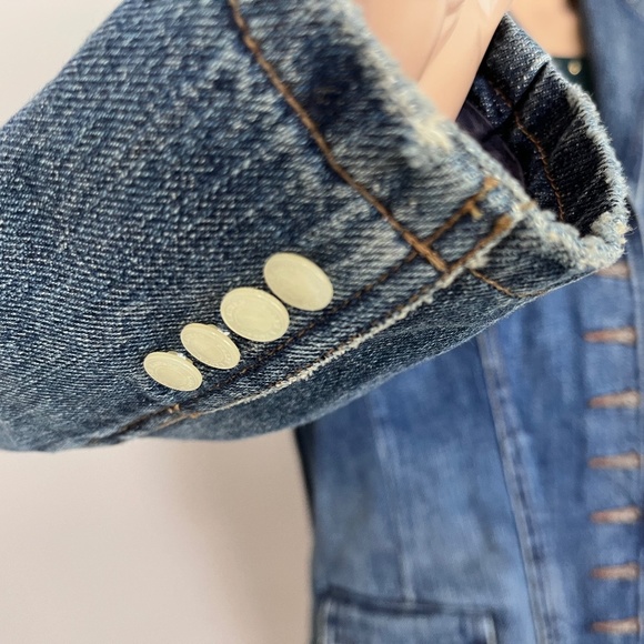 Lauren Jeans CO Denim Jacket with RLL Monogram Buttons size L - Picture 7 of 16